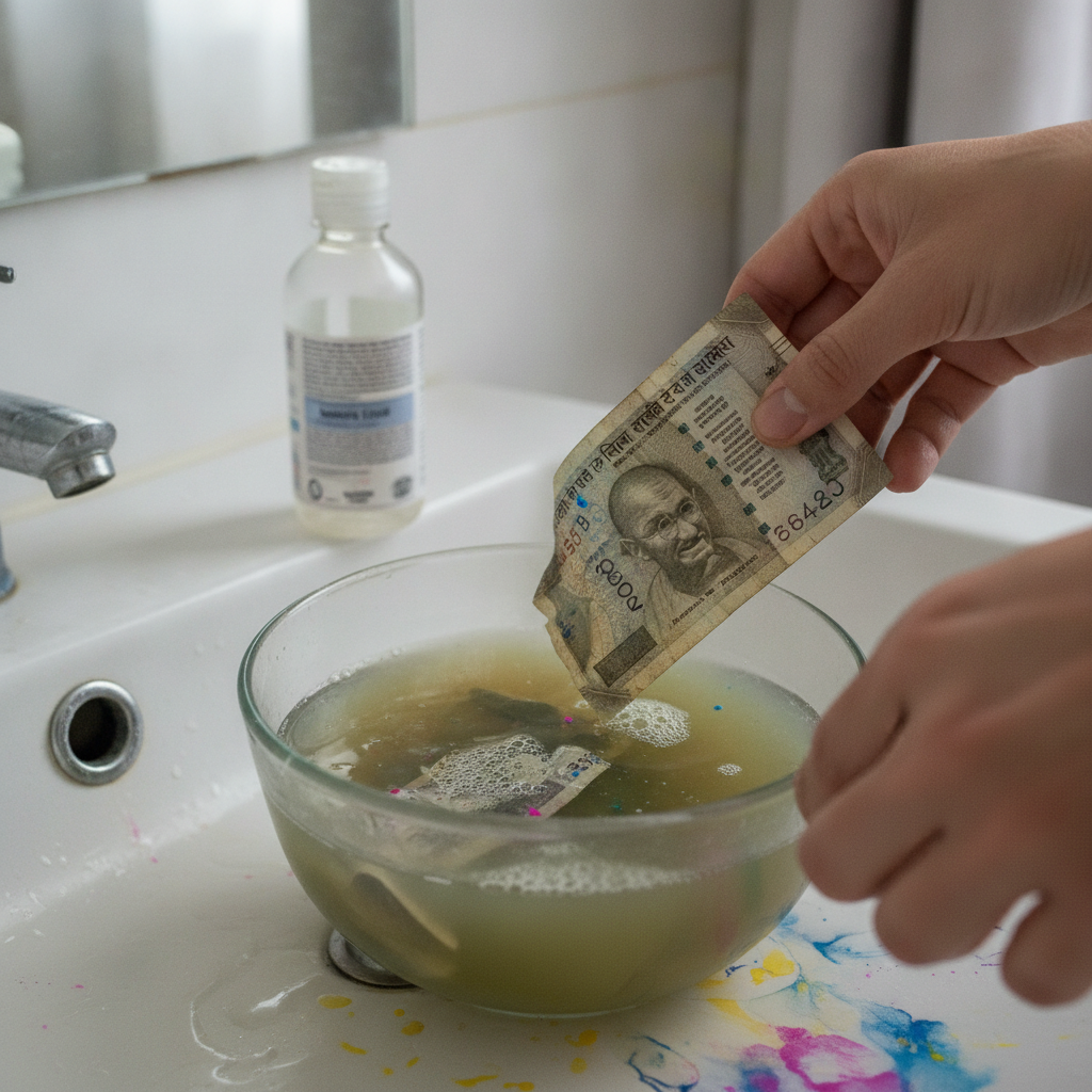 WASHING new 2000 RUPEE NOTE had gone Wrong. Check video to Know more