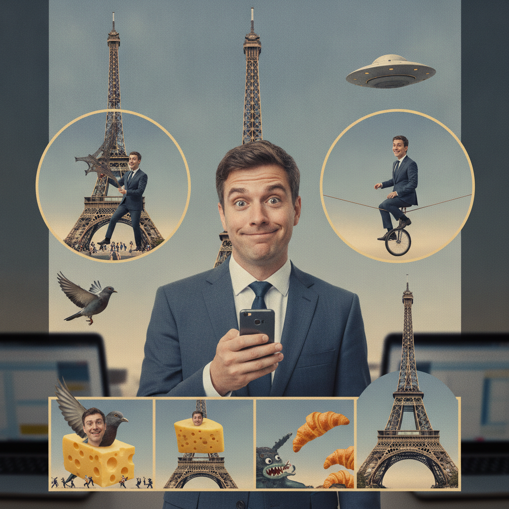 A Man gets Trolled asking People to Photoshop his pic near Eiffel tower. Epic trolls !!!