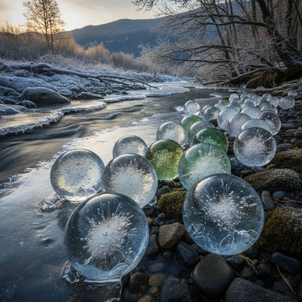Natural Ice Balls Shine Like Jewels