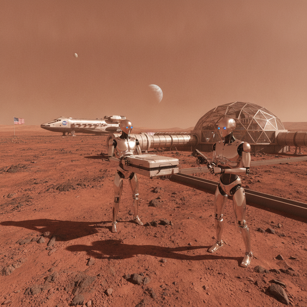 NASA developed Humanoid Robots to built the basis for Humans on Mars