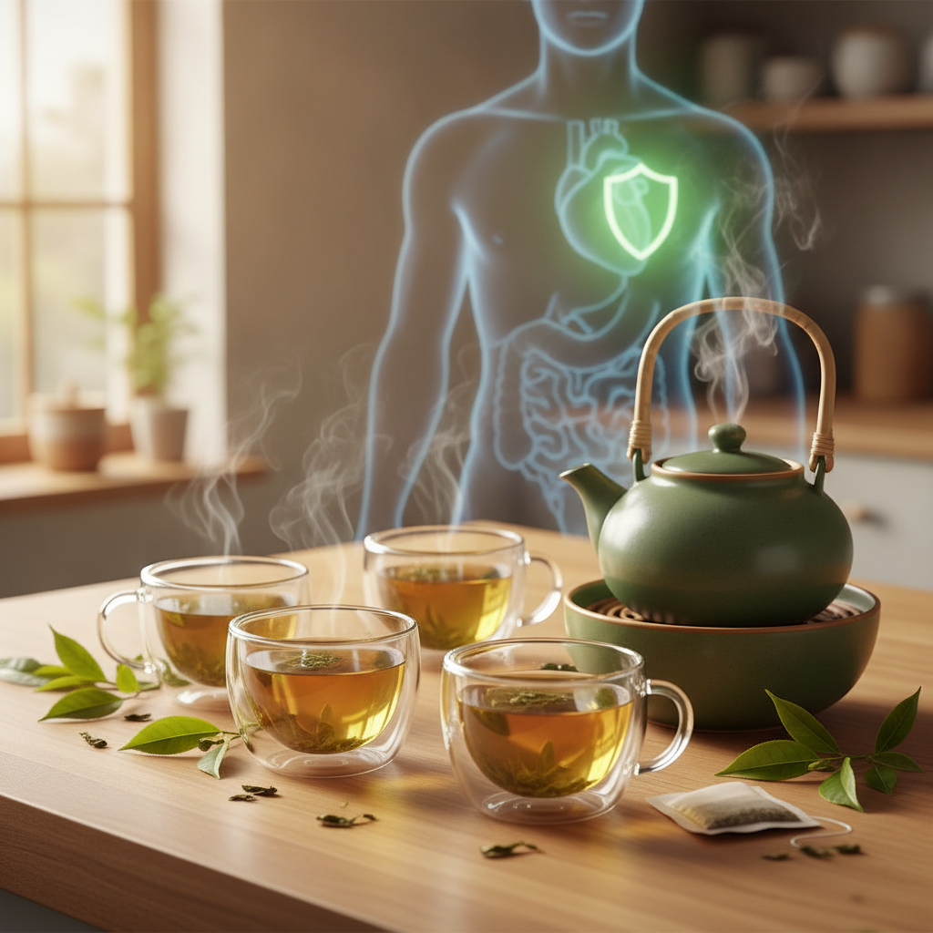 Drink 4-5 cups of Green Tea a day may reduce the risk of Cancer