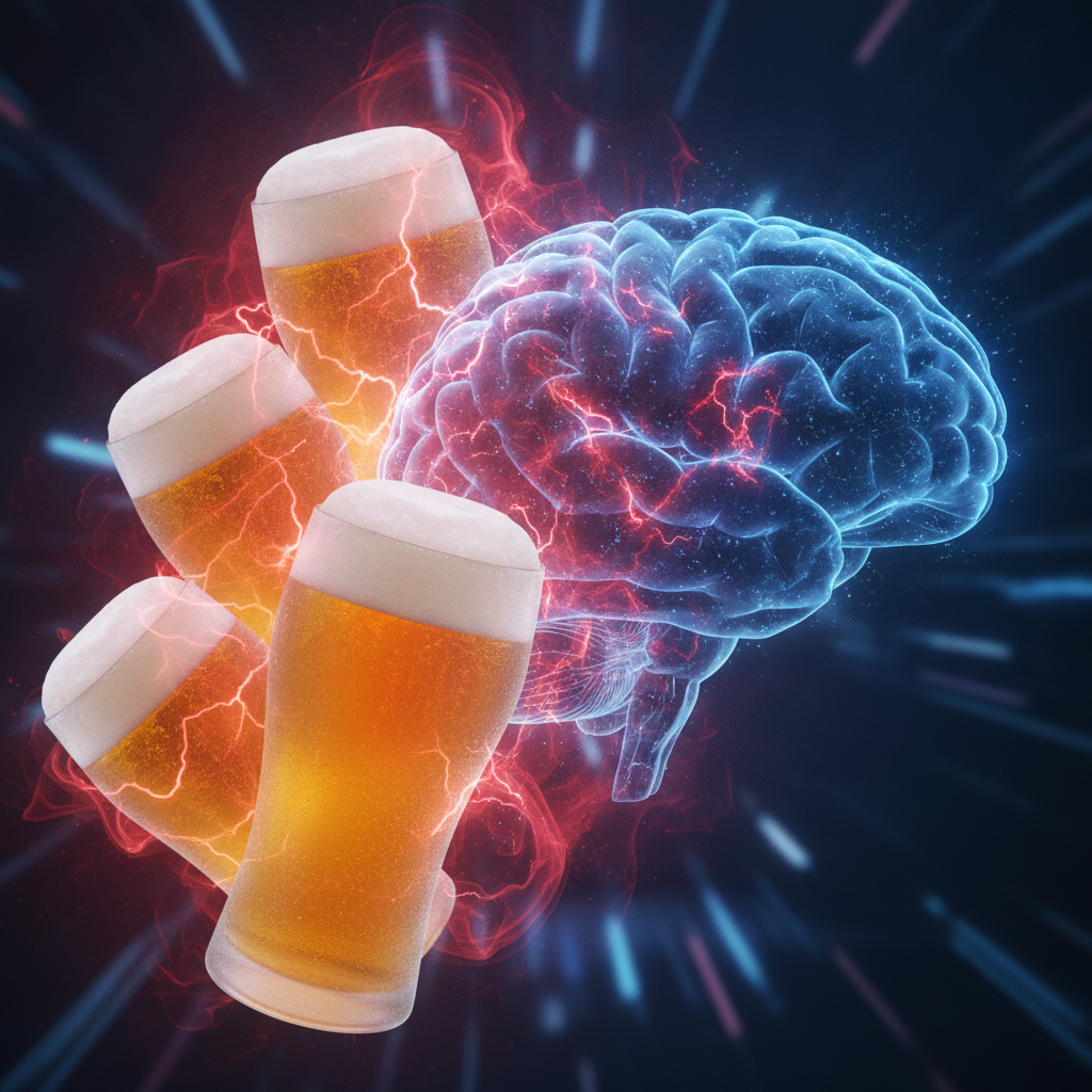 Drinking More than 4 Beers in 2 Hours can cause Dangerous to Brain