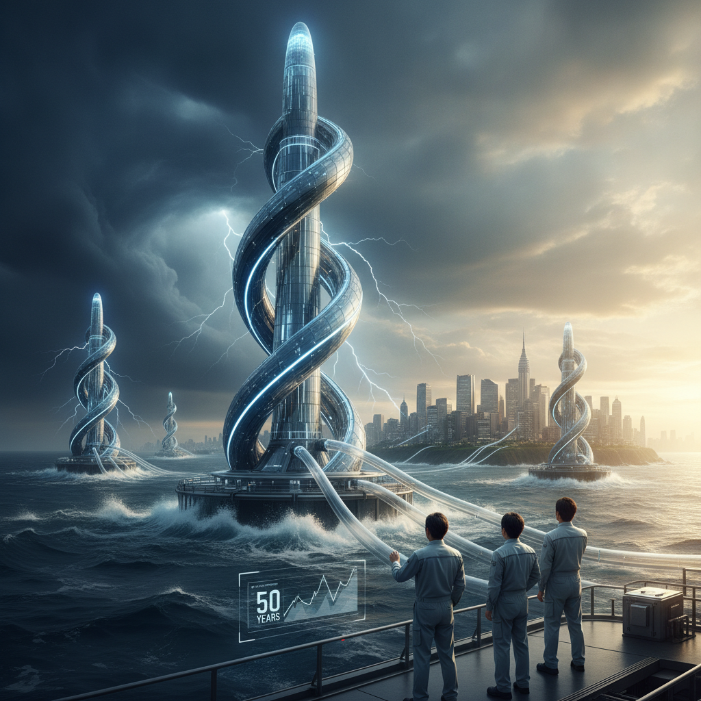 Japanese Engineers design Power Turbines from the storm turned into energy use for 50 years